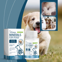 Dog Mineral Supplement Tablets, 80 Chewable Minerals Tablets For Pica, Appetite & Bone Health Support, Non-GMO Human Gra