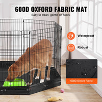 Dog Playpen 8 Panels Foldable Metal Dog Exercise Pen With Bottom Pad 30"H