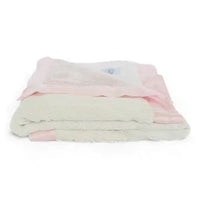 Luxury Duo Satin Border Blanket - Pink/Ivory - BIG FRENCHIES