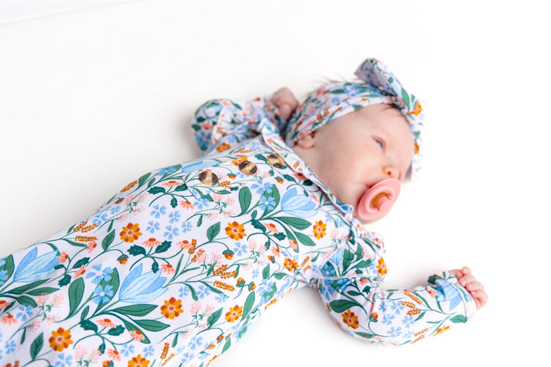 Eleanor Bamboo Knotted Gown and Bow - BIG FRENCHIES