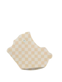 Beige & White Checkered Carseat Cover - BIG FRENCHIES