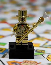 Golden Monopoly Money Man Custom Minifigure - BIG FRENCHIES