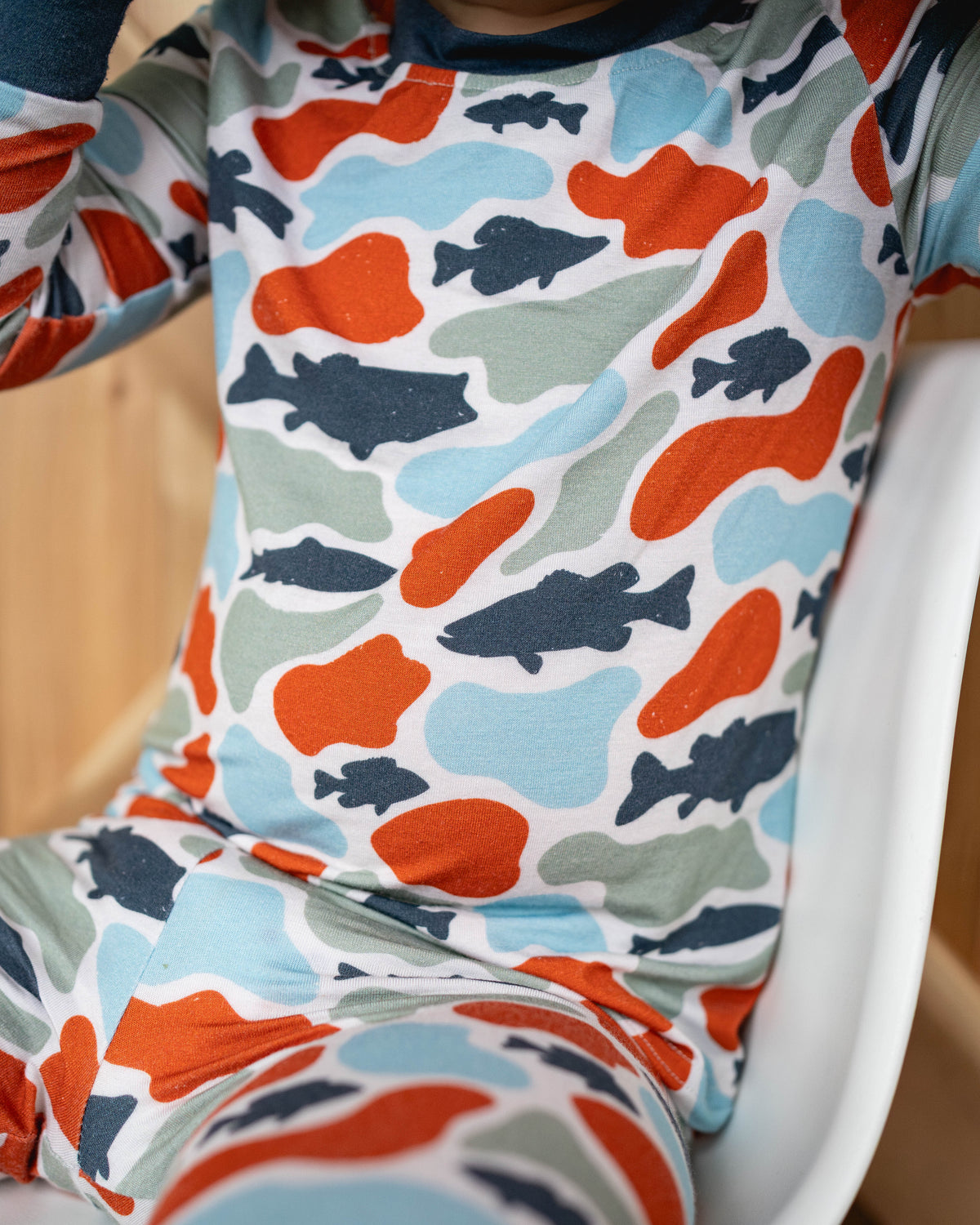 Camo fish bamboo pj set - BIG FRENCHIES
