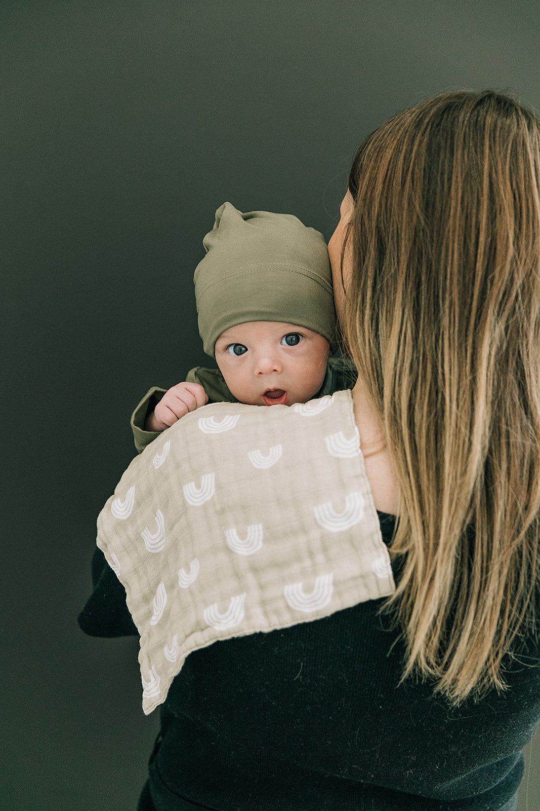 Olive Bamboo Newborn Knot Hat - BIG FRENCHIES