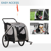 2-In-1 Pet Bike Trailer Stroller - BIG FRENCHIES