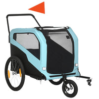 2-in-1 Dog Bike Trailer Pet Stroller Carrier For Large Dogs With Hitch, Quick-release Wheels, Foot Support, Pet Bicycle 