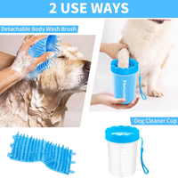 Professional 7 In 1 Dog Paw Cleaner For Dogs & Cats Includes 1 Portable Paw Washer 1 Bath Brush 2 Dog Toothbrushes And 3