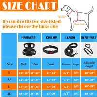 No Pull Dog Harness, Collar & Leash Set, Adjustable Pet Walking Set With Travel Accessories For Dogs