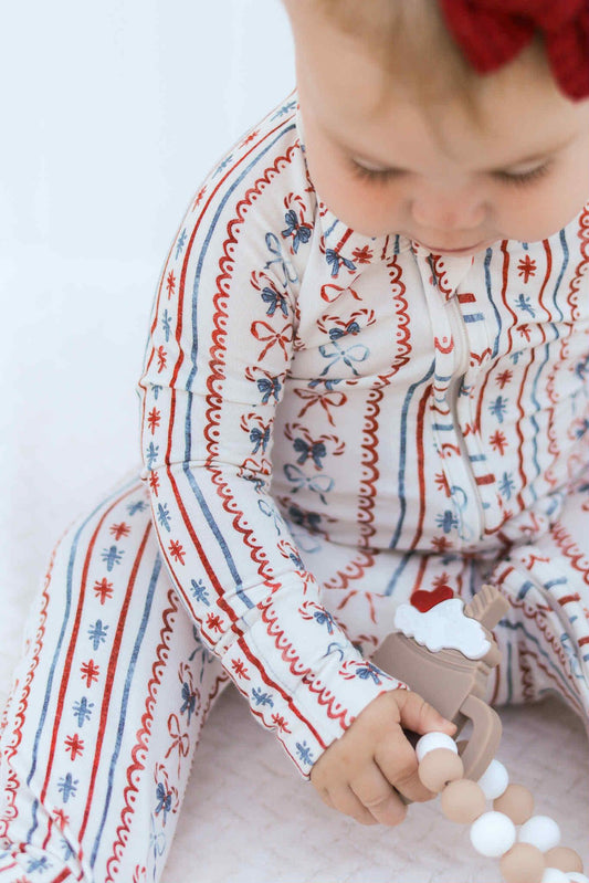 Candy Cane Lane Bamboo Christmas Pajamas - Zippy - BIG FRENCHIES