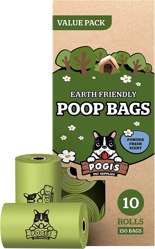 Pogi’S Dog Poop Bags - 10 Rolls (150 Doggie Poop Bags) - BIG FRENCHIES