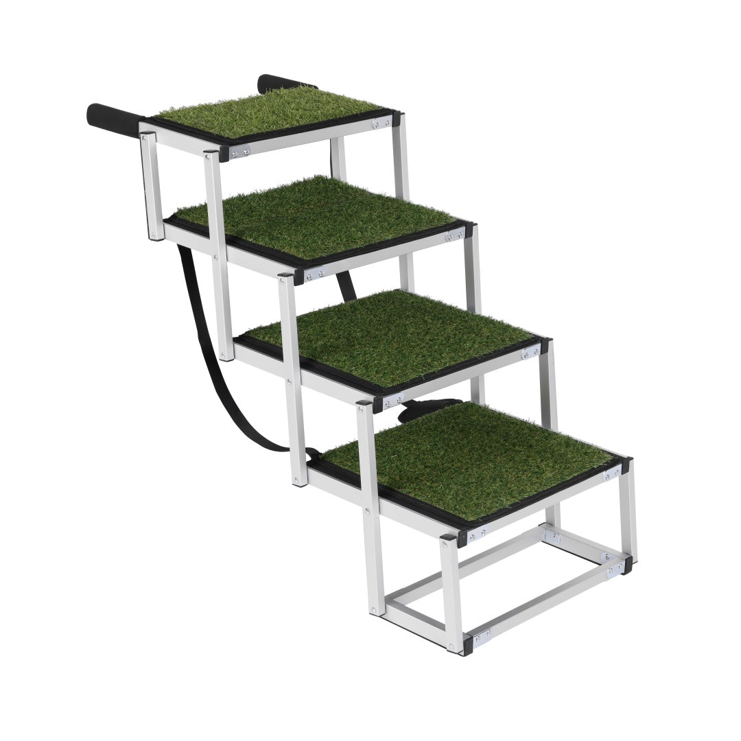Foldable Dog Ramp For Cars, SUVs, Trucks, Portable Pet Dog Stairs For Large Dogs With Non-Slip Surface Reinforced Design