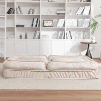 Upholstered Human Dog Bed for Adult & Pets,with 5 Adjustable Position &Massage Pillow, Bean Bag floor sofa with 2 Soft P