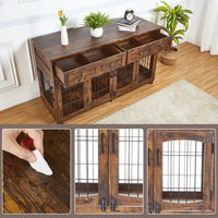 Dog Crate Furniture with Openable Partition - BIG FRENCHIES