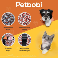 Small Dog Car Seat, Dog Car Booster Seat For Small Medium Dogs Foldable Front Seat Safety With Sturdy PVC Tube Frame, Br