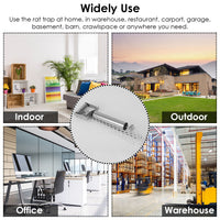 Rolling Mouse Trap With 19.69in Mesh Ramp, Humane Galvanized Metal Rat Trap, Reusable Catch Multiple Mice, Easy To Clean