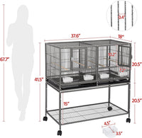 41.5" Stackable Divided Breeder for Bird - BIG FRENCHIES