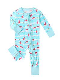PoshTOT Ice Cream Bamboo Baby Convertible Zippy Romper