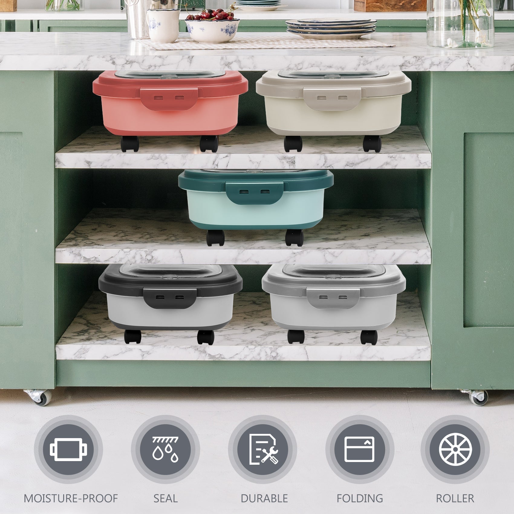 Best 20 Lb Pet Food Containers with Wheels and Lids - BIG FRENCHIES