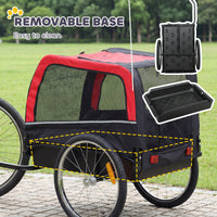 Dog Bike Trailer, Pet Cart Bicycle Carrier with 20" Air Tires, Quick-Release Wheels, Reflectors, Flag