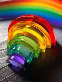 6-Piece Small Crystal Clear Rainbow Lucite Blocks – High Transparency Acrylic - BIG FRENCHIES