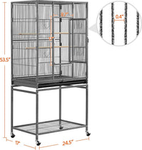 54-Inch Wrought Iron Standing for Large Parrot - BIG FRENCHIES