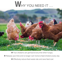 25 lbs Capacity Automatic Chicken Poultry Feeder with a Galvanized Steel and Aluminium Build, Weatherproof Design