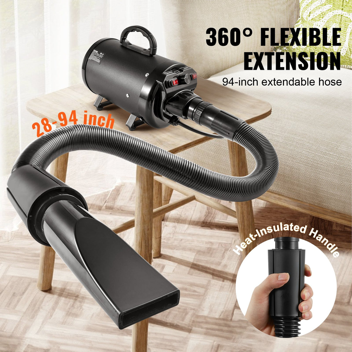 Dog Dryer, 2800W/4.3HP Dog Blow Dryer, Pet Grooming Dryer With Adjustable Speed And Temperature Control, Pet Hair Dryer 