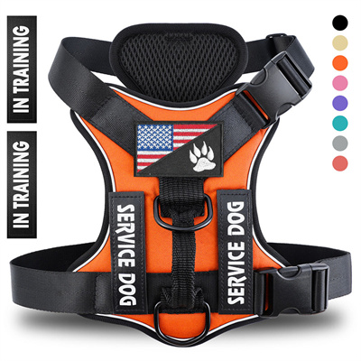 Reflective Breathable Solid Color Polyester Dog Strap