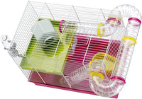 Laura Small Hamster Cage | Fun & Interactive Cage Measures 18.11L X 11.61W X 14.8H & Includes All Accessories - BIG FRENCHIES