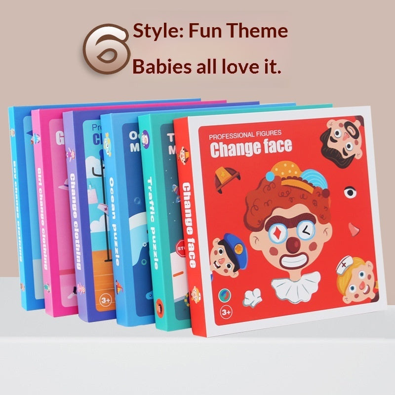 Magnetic Puzzle Featuring Characters In Various Professions And A Princess Dress-up Set