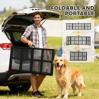 PawHut Dog Car Ramp, Extra Long And Wide, Non-Slip Surface, Folding Portable Pet Ramp For Large, Small & Senior Dogs