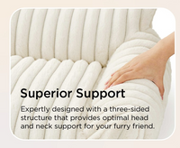 Cute Cat Couch For Pets - Fluffy Cat Beds With Premium Soft Corduroy Fleece, Fuzzy Cats Beds For Indoor Cats With Remova