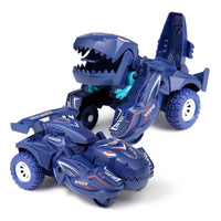 Children's dinosaur toys deformation toy car inertia scooter model dinosaur shape cross-border toy