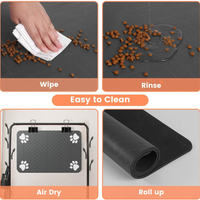 Pet Feeding Mat Absorbent Pet Placemat For Food And Water Bowl With Waterproof Rubber Backing Quick Dry Water Dispenser 