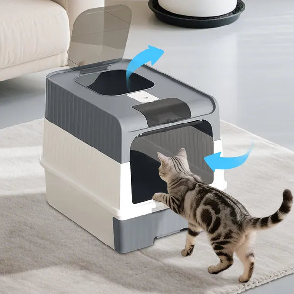 GreyMagic Cube Intelligent Cat Litter Box - Free Hands, Enjoy Pure Life & Automatic Cleaning, Silent Design, Preferred F
