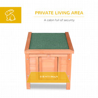 Small Wooden Rabbit Hutch Bunny Cage Guinea Pig Cage Duck House Dog House with Openable & Waterproof Roof, for Rabbits, 