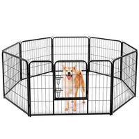Dog Playpen Indoor Fence Height Metal Exercise Pen with Door Small Puppy/Medium/Large Dogs Animal Pet for Outdoor, Garde