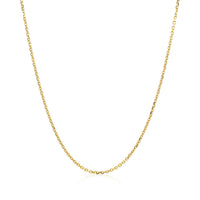 14k Yellow Gold Diamond Cut Cable Link Chain 1.1mm