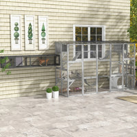 Playground Cat Window Box Outside Enclosure For Multiple Cats W Shelves & Bridges, Gray,Multiple Packages Shipped. Pleas