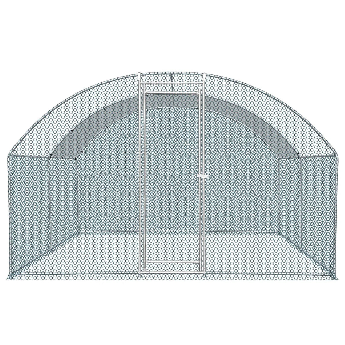 13 x 10 ft Large Metal Chicken Coop, Walk-in Poultry Cage Chicken Hen Run House with Waterproof Cover, Rabbits Cats Dogs