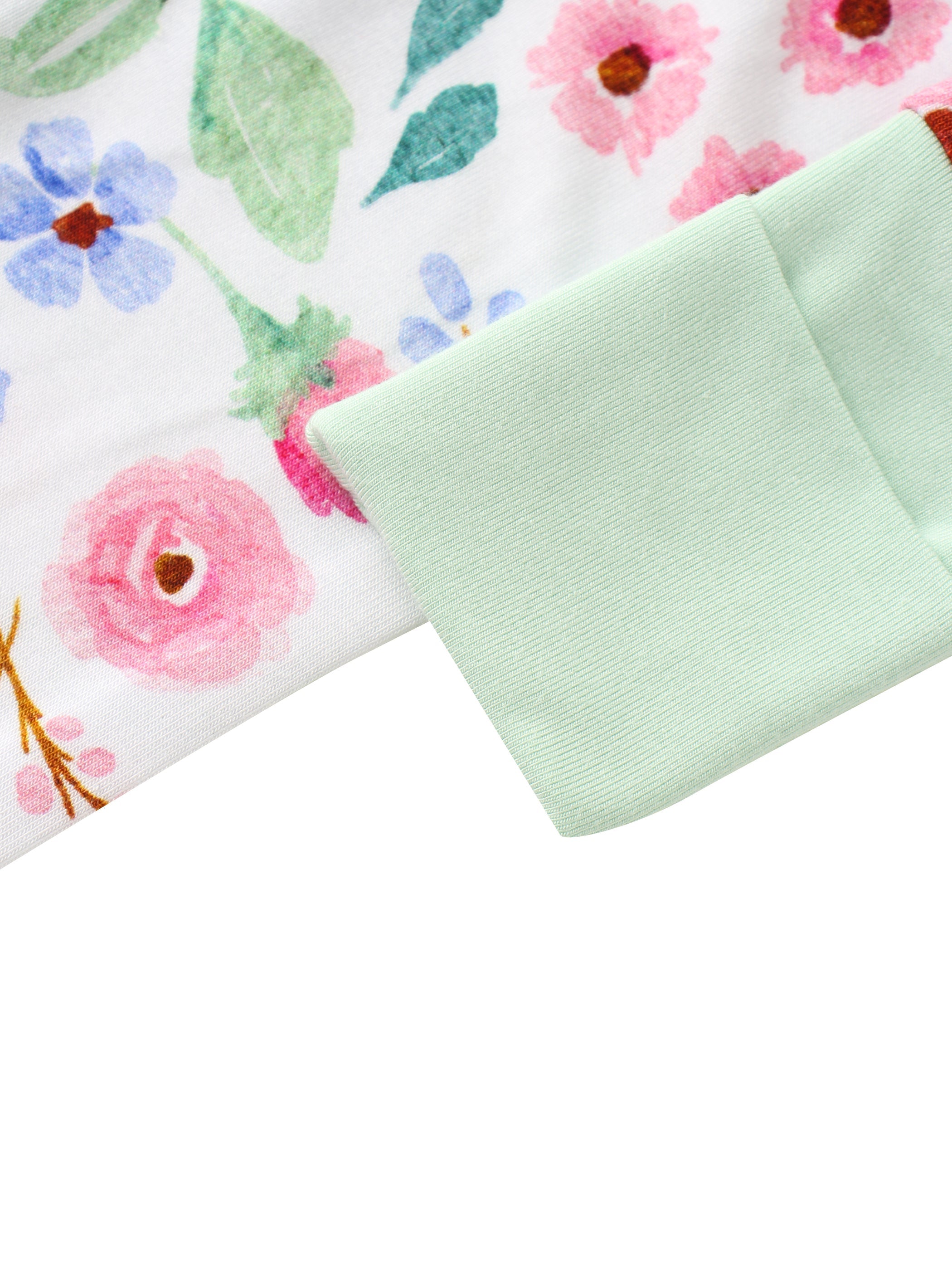 PoshTOT Ink Flower Bamboo Baby Convertible Zippy Romper