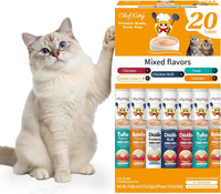 Lickable Cat Treats Grain Free Taurine High Protein Puree Toppers 20 Tubes