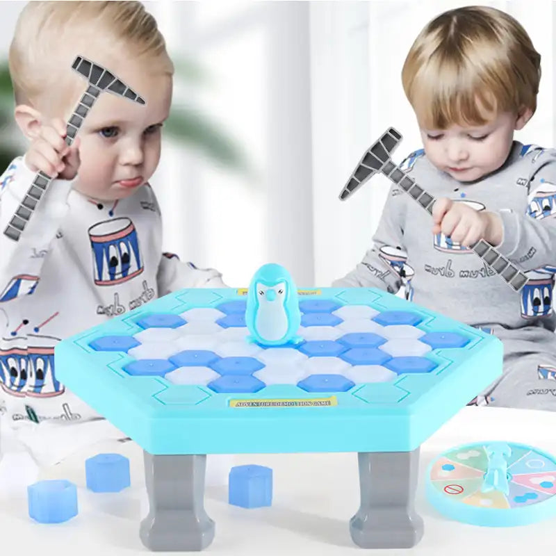 MEACAOFG Rescue penguin knocking penguin ice smashing ice breaking penguin table building blocks for children boys and girls table games parent-child educational intelligence