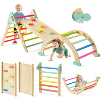 Tiny Land® 7-in-1 Rainbow Pikler Triangle Set