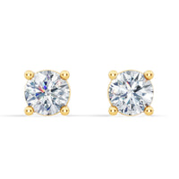 Classic Lab Diamond Stud Earrings (1/4 ct. tw.) – VS+ Clarity - 14k White or Yellow Gold Over Sterling Silver