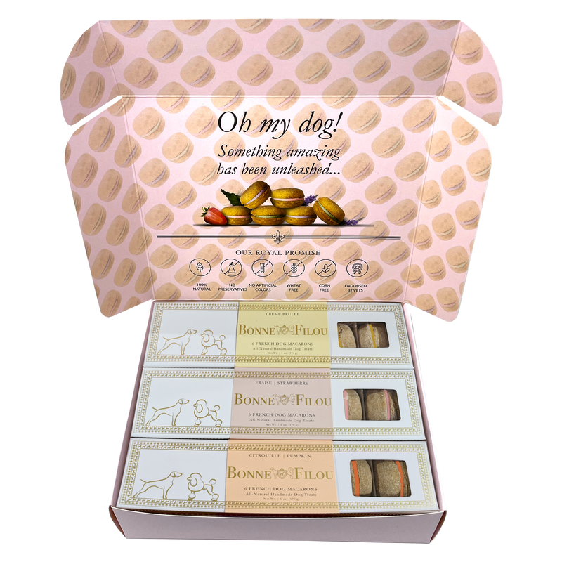 Dog Macaron Combo Gift Box (18 French Dog Macarons) - BIG FRENCHIES