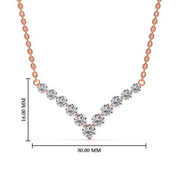 Round Graduated V-Necklace