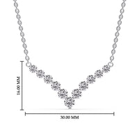 Round Graduated V-Necklace