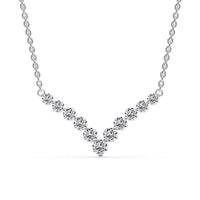 Round Graduated V-Necklace