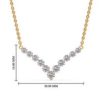 Round Graduated V-Necklace